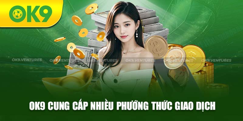 Nhà cái cung cấp nhiều hình thức nạp tiền OK9