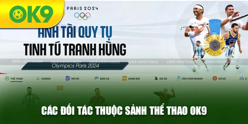 Các đối tác uy tín lâu năm của sảnh thể thao OK9